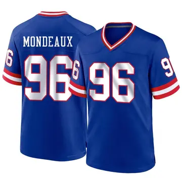 Nike Henry Mondeaux Men's Game New York Giants Royal Classic Jersey