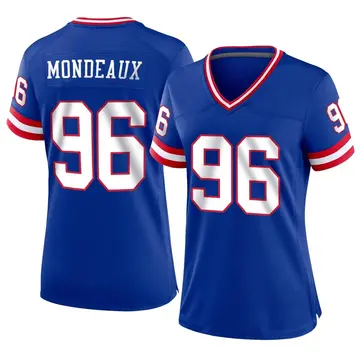 Nike Henry Mondeaux Women's Game New York Giants Royal Classic Jersey