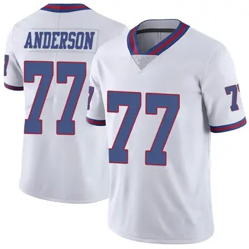 Nike Jack Anderson Men's Limited New York Giants White Color Rush Jersey