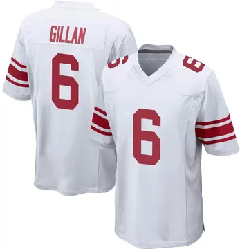 Nike Jamie Gillan Men's Game New York Giants White Jersey