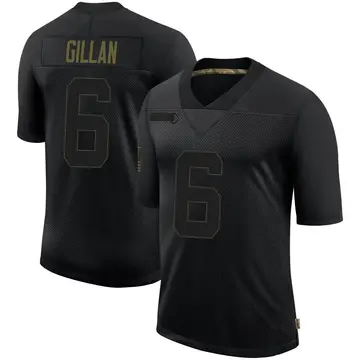 Nike Jamie Gillan Men's Limited New York Giants Black 2020 Salute To Service Retired Jersey