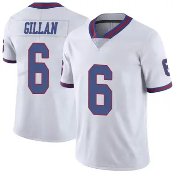 Nike Jamie Gillan Men's Limited New York Giants White Color Rush Jersey