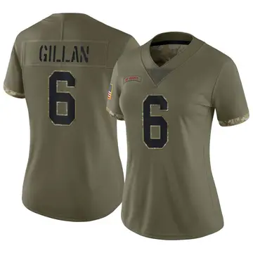 Nike Jamie Gillan Women's Limited New York Giants Olive 2022 Salute To Service Jersey