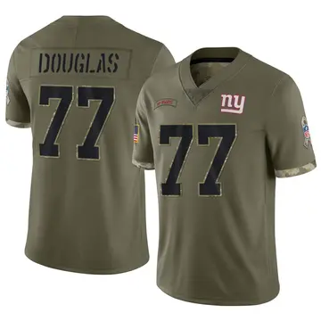 Nike Jamil Douglas Men's Limited New York Giants Olive 2022 Salute To Service Jersey