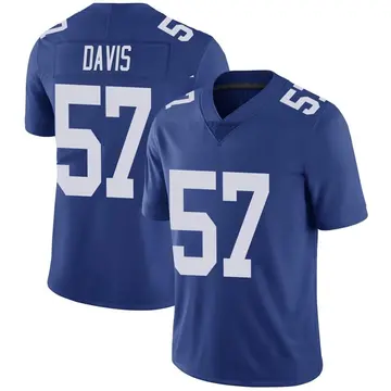 Nike Jarrad Davis Men's Limited New York Giants Royal Team Color Vapor Untouchable Jersey