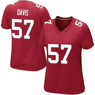 Nike Jarrad Davis Women's Game New York Giants Red Alternate Jersey
