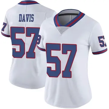 Nike Jarrad Davis Women's Limited New York Giants White Color Rush Jersey