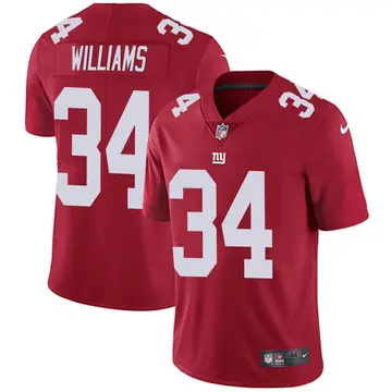 Nike Jarren Williams Men's Limited New York Giants Red Alternate Vapor Untouchable Jersey