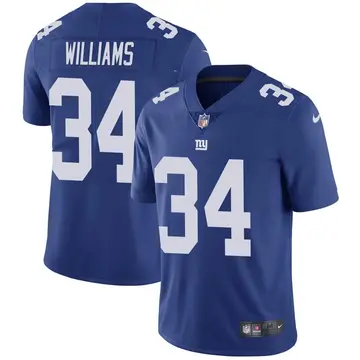 Nike Jarren Williams Men's Limited New York Giants Royal Team Color Vapor Untouchable Jersey