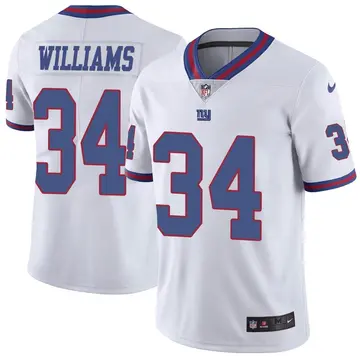 Nike Jarren Williams Men's Limited New York Giants White Color Rush Jersey