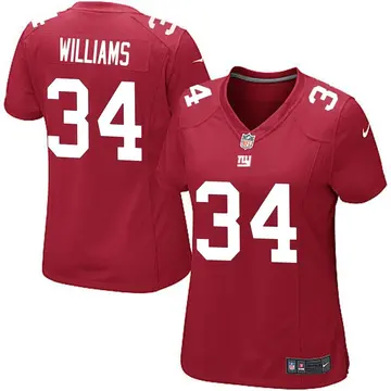 Nike Jarren Williams Women's Game New York Giants Red Alternate Jersey
