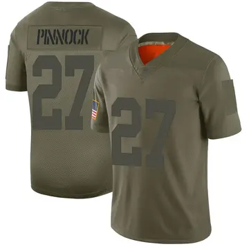 Nike Jason Pinnock Men's Limited New York Giants Camo 2019 Salute to Service Jersey