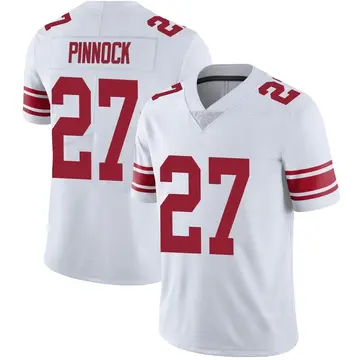 Nike Jason Pinnock Men's Limited New York Giants White Vapor Untouchable Jersey