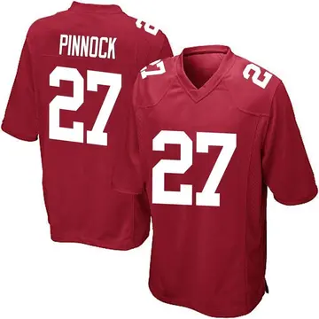 Nike Jason Pinnock Youth Game New York Giants Red Alternate Jersey