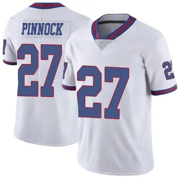 Nike Jason Pinnock Youth Limited New York Giants White Color Rush Jersey