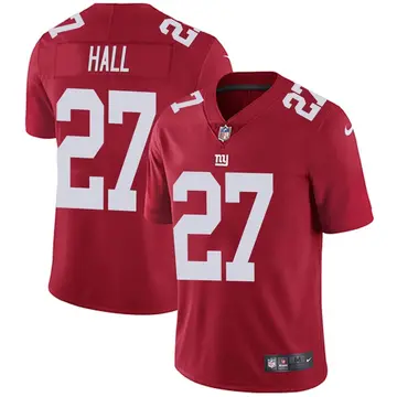 Nike Jeremiah Hall Men's Limited New York Giants Red Alternate Vapor Untouchable Jersey