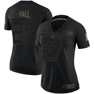 Nike Jeremiah Hall Women's Limited New York Giants Black 2020 Salute To Service Jersey