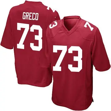 Nike John Greco Men's Game New York Giants Red Alternate Jersey