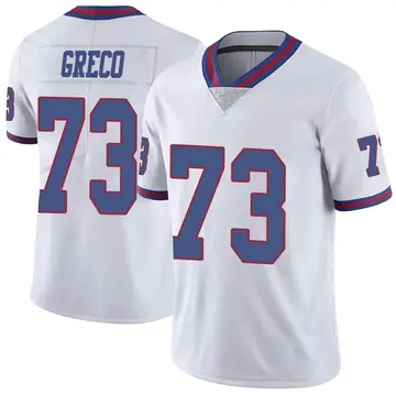 Nike John Greco Men's Limited New York Giants White Color Rush Jersey