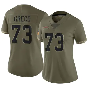 Nike John Greco Women's Limited New York Giants Olive 2022 Salute To Service Jersey