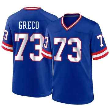 Nike John Greco Youth Game New York Giants Royal Classic Jersey