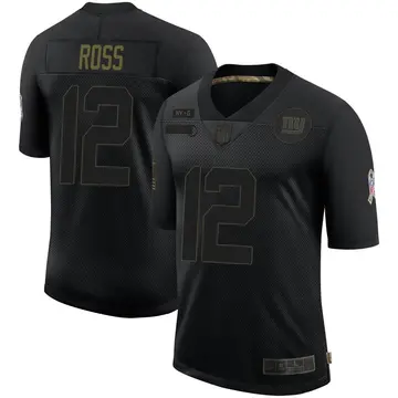 Nike John Ross Men's Limited New York Giants Black 2020 Salute To Service Retired Jersey