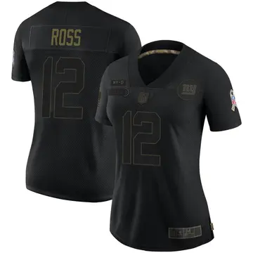 Nike John Ross Women's Limited New York Giants Black 2020 Salute To Service Jersey