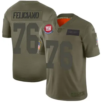 Nike Jon Feliciano Men's Limited New York Giants Camo 2019 Salute to Service Jersey