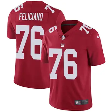 Nike Jon Feliciano Men's Limited New York Giants Red Alternate Vapor Untouchable Jersey