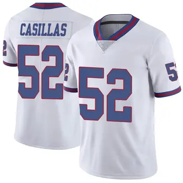 Nike Jonathan Casillas Men's Limited New York Giants White Color Rush Jersey
