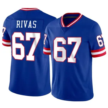 Nike Josh Rivas Men's Limited New York Giants Classic Vapor Jersey