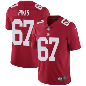 Nike Josh Rivas Men's Limited New York Giants Red Alternate Vapor Untouchable Jersey