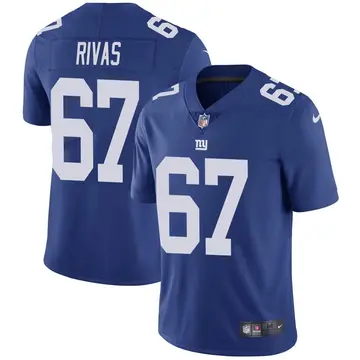 Nike Josh Rivas Men's Limited New York Giants Royal Team Color Vapor Untouchable Jersey
