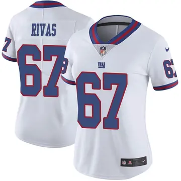 Nike Josh Rivas Women's Limited New York Giants White Color Rush Jersey
