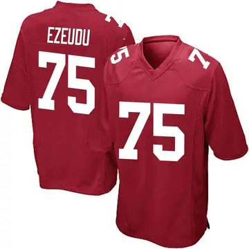 Nike Joshua Ezeudu Men's Game New York Giants Red Alternate Jersey