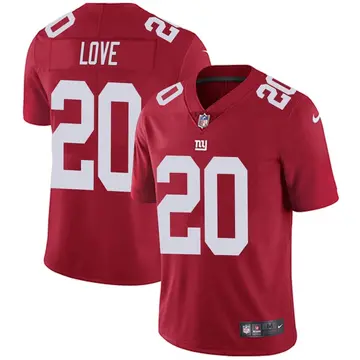 Nike Julian Love Men's Limited New York Giants Red Alternate Vapor Untouchable Jersey