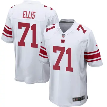 Nike Justin Ellis Men's Game New York Giants White Jersey