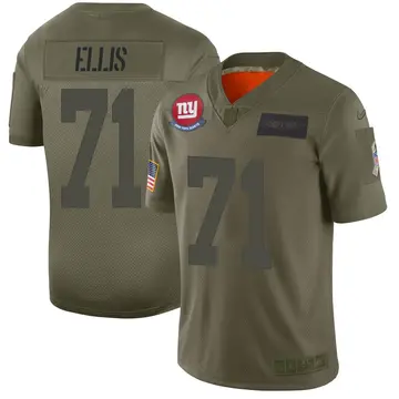 Nike Justin Ellis Men's Limited New York Giants Camo 2019 Salute to Service Jersey