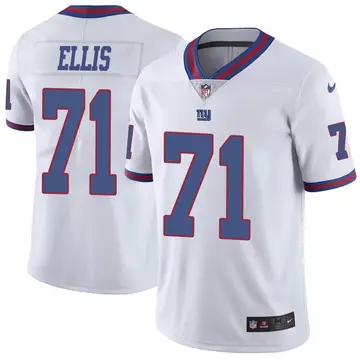 Nike Justin Ellis Men's Limited New York Giants White Color Rush Jersey
