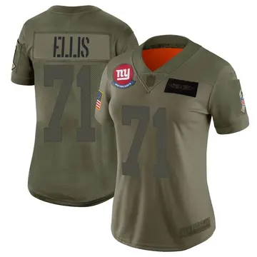 Nike Justin Ellis Women's Limited New York Giants Camo 2019 Salute to Service Jersey