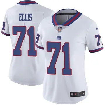 Nike Justin Ellis Women's Limited New York Giants White Color Rush Jersey