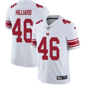 Nike Justin Hilliard Men's Limited New York Giants White Vapor Untouchable Jersey