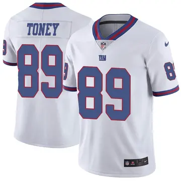 Nike Kadarius Toney Men's Limited New York Giants White Color Rush Jersey