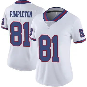 Nike Kalil Pimpleton Women's Limited New York Giants White Color Rush Jersey