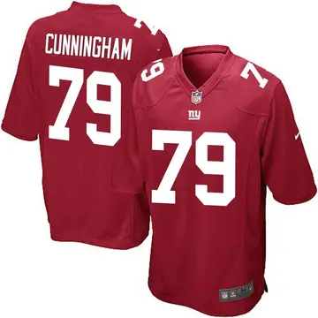 Nike Korey Cunningham Men's Game New York Giants Red Alternate Jersey