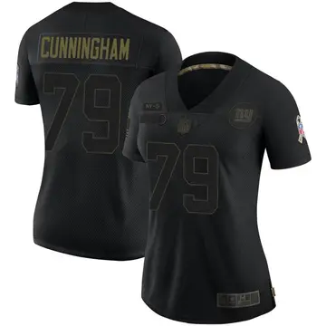 Nike Korey Cunningham Women's Limited New York Giants Black 2020 Salute To Service Jersey