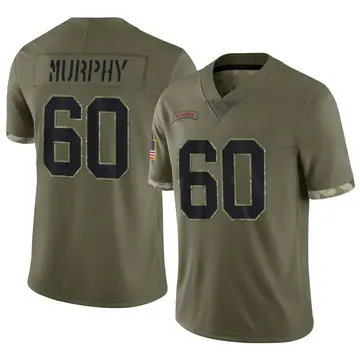 Nike Kyle Murphy Men's Limited New York Giants Olive 2022 Salute To Service Jersey