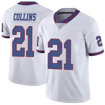 Nike Landon Collins Men's Limited New York Giants White Color Rush Jersey