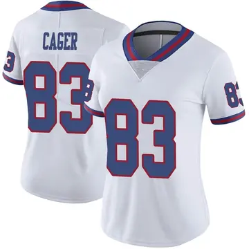 Nike Lawrence Cager Women's Limited New York Giants White Color Rush Jersey