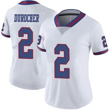Nike Leo Durocher Women's Limited New York Giants White Color Rush Jersey